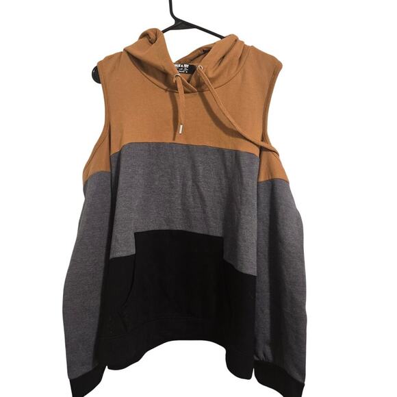 jolie & joy Sweaters - Jolie & Joy by FCT Women’s Plus 3X Cold Shoulder Hoodie Pullover Casual